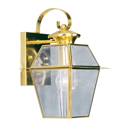 Westover 1 Light Polished Brass Outdoor Wall Lantern MPN:2181-02