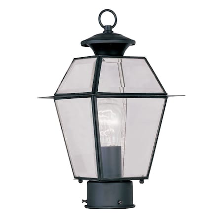 Westover 1 Light Black Outdoor Post Top Lantern MPN:2182-04