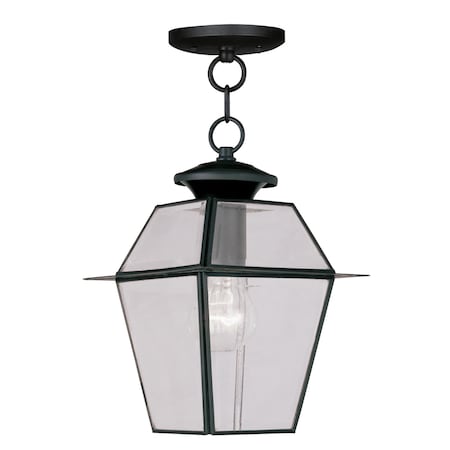 Westover 1 Light Black Outdoor Pendant Lantern MPN:2183-04