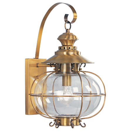 Harbor 1 Light Flemish Brass Outdoor Wall Lantern MPN:2223-22