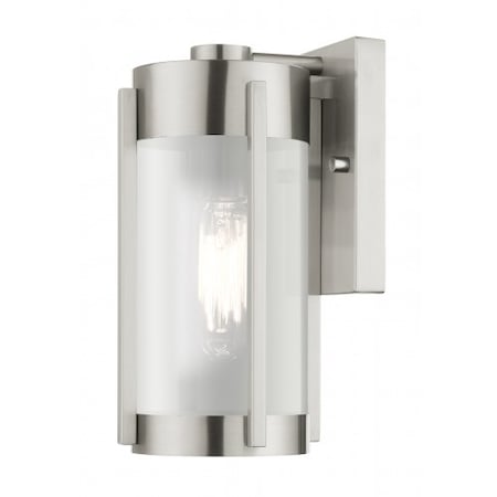 Brushed Nickel Outdoor Wall Lantern, 1 Li MPN:22380-91