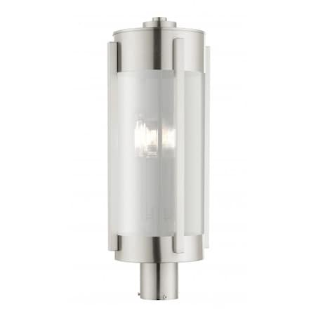 Brushed Nickel Outdoor Post Top Lantern, MPN:22387-91