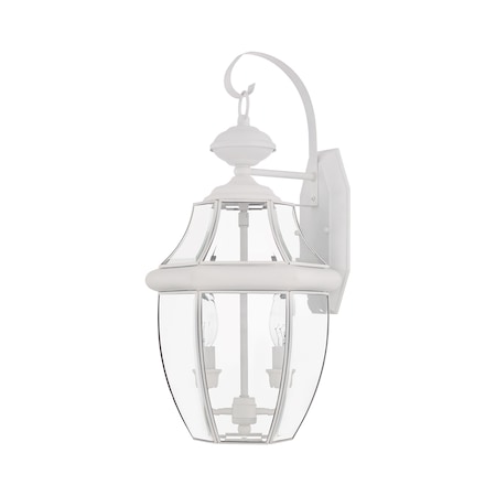 Monterey 2 Light White Outdoor Wall Lantern MPN:2251-03