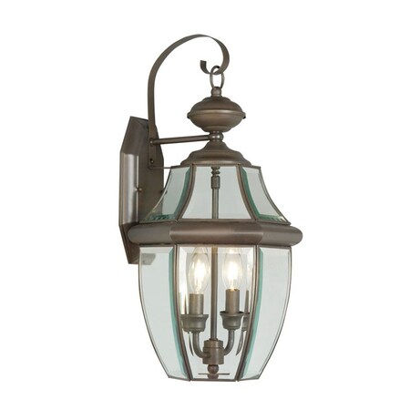 Monterey 2 Light Bronze Outdoor Wall Lantern MPN:2251-07