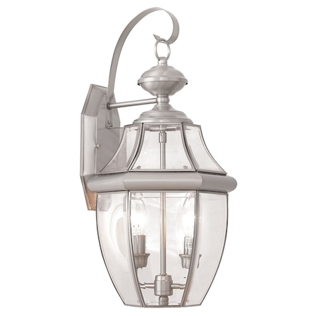 Monterey 2 Light Brushed Nickel Outdoor Wall Lantern MPN:2251-91