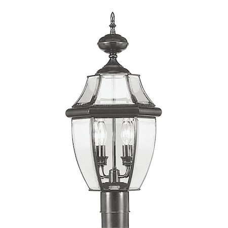 Monterey 2 Light Black Outdoor Post Top Lantern MPN:2254-04