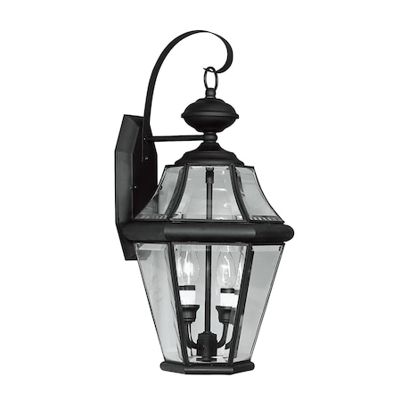 Georgetown 2 Light Black Outdoor Wall Lantern MPN:2261-04