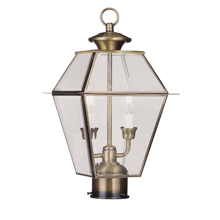 Westover 2 Light Antique Brass Outdoor P MPN:2284-01