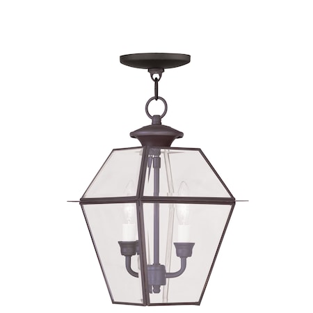 Westover 2 Light Bronze Outdoor Pendant Lantern MPN:2285-07