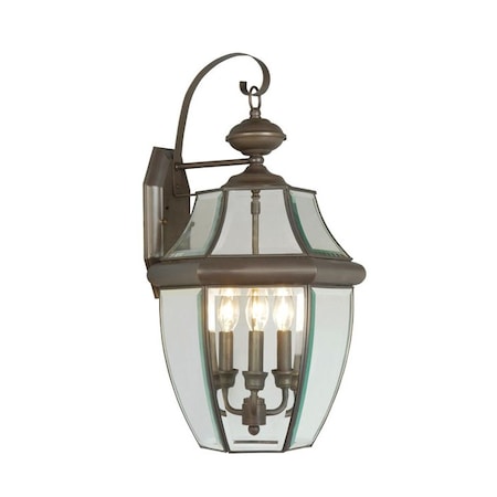 Monterey 3 Light Bronze Outdoor Wall Lantern MPN:2351-07