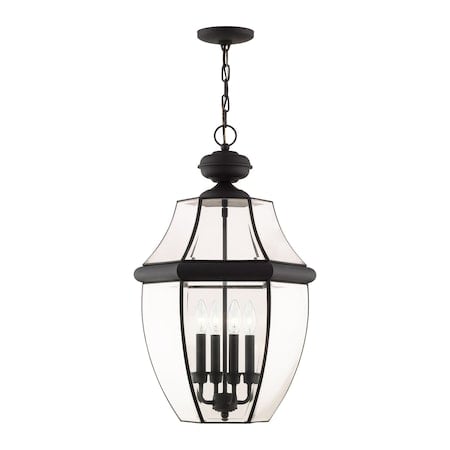 Monterey 4 Light Black Outdoor Pendant Lantern MPN:2357-04