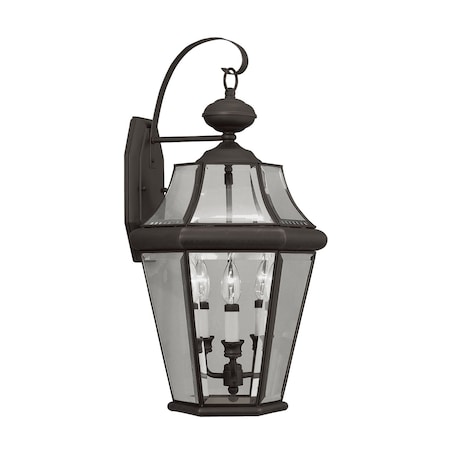 Georgetown 3 Light Bronze Outdoor Wall Lantern MPN:2361-07