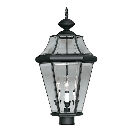 Georgetown 3 Light Black Outdoor Post To MPN:2364-04