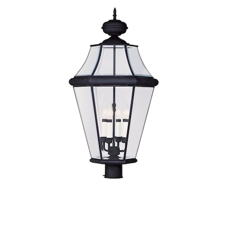 Georgetown 4 Light Black Outdoor Post Top Lantern MPN:2368-04