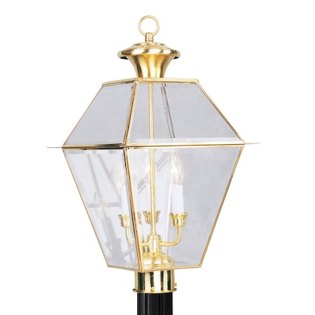 Westover 3 Light Polished Brass Outdoor MPN:2384-02