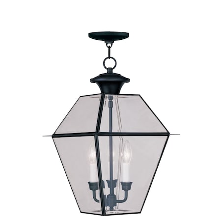 Westover 3 Light Black Outdoor Pendant L MPN:2385-04