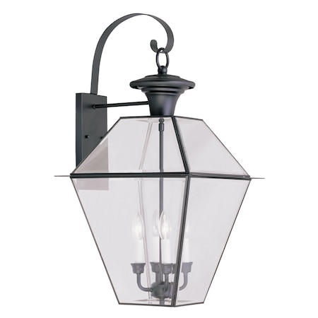 Westover 4 Light Black Outdoor Wall Lantern MPN:2386-04