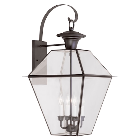 Westover 4 Light Bronze Outdoor Wall Lantern MPN:2386-07