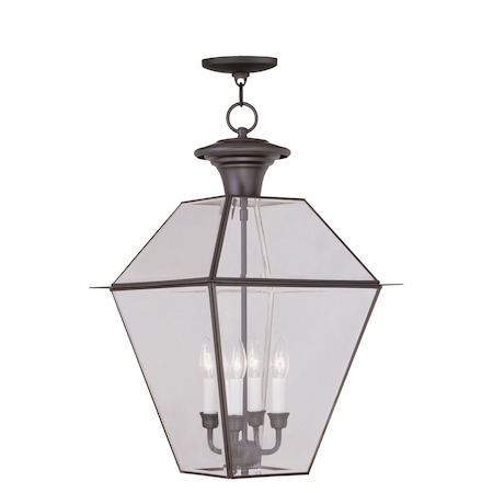 Westover 4 Light Bronze Outdoor Pendant Lantern MPN:2387-07