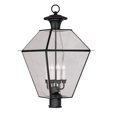 Westover 4 Light Black Outdoor Post Top MPN:2388-04