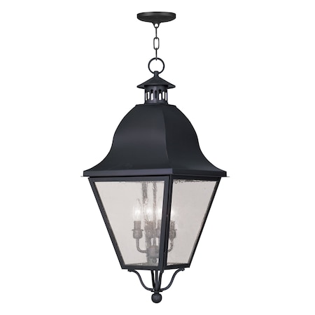 Amwell 4 Light Black Outdoor Pendant Lan MPN:2547-04