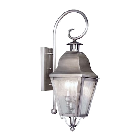 Amwell 2 Light Vintage Pewter Outdoor Wall Lantern MPN:2551-29