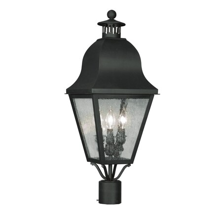 Amwell 3 Light Black Outdoor Post Top La MPN:2556-04
