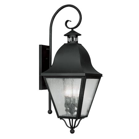Amwell 4 Light Black Outdoor Wall Lanter MPN:2558-04