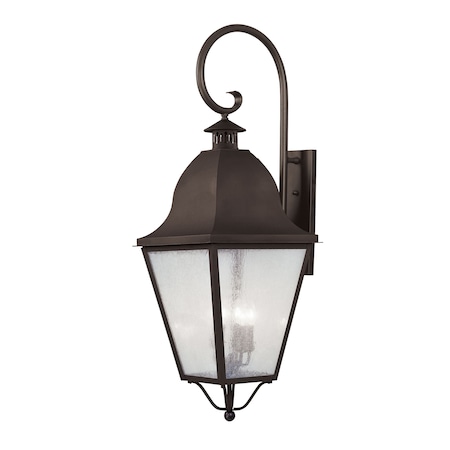 Amwell 4 Light Bronze Outdoor Wall Lantern MPN:2559-07