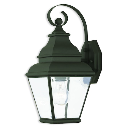 Exeter 1 Light Black Outdoor Wall Lanter MPN:2590-04