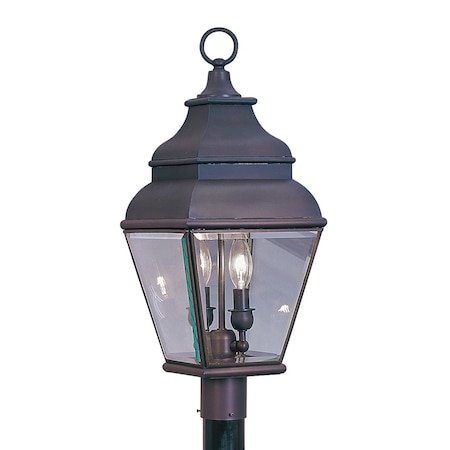 Exeter 2 Light Bronze Outdoor Post Top Lantern MPN:2592-07
