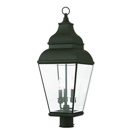 Exeter 3 Light Black Outdoor Post Top La MPN:2594-04