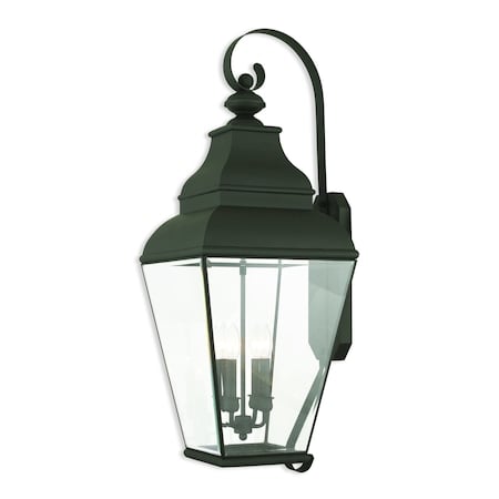 Exeter 4 Light Black Outdoor Wall Lantern MPN:2596-04