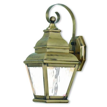Exeter 1 Light Antique Brass Outdoor Wal MPN:2601-01