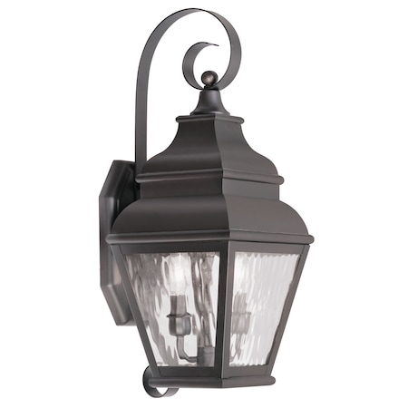 Exeter 2 Light Bronze Outdoor Wall Lantern MPN:2602-07