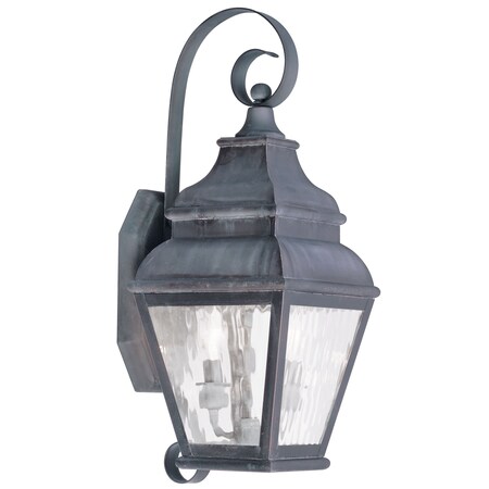 Exeter 2 Light Charcoal Outdoor Wall Lantern MPN:2602-61