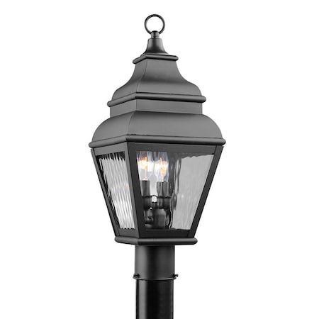 Exeter 2 Light Black Outdoor Post Top La MPN:2603-04