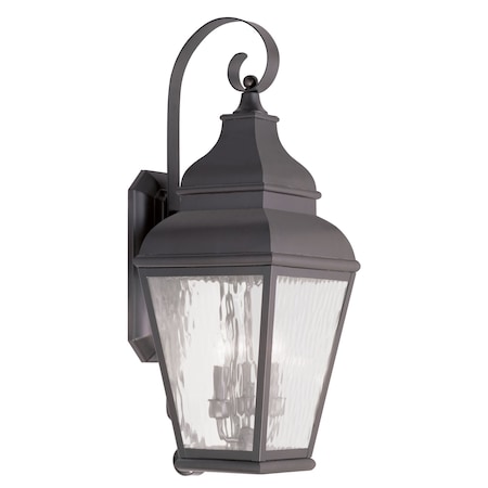 Exeter 3 Light Bronze Outdoor Wall Lantern MPN:2605-07