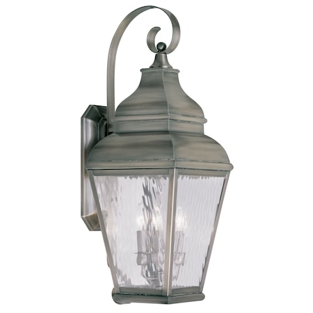 Exeter 3 Light Vintage Pewter Outdoor Wa MPN:2605-29