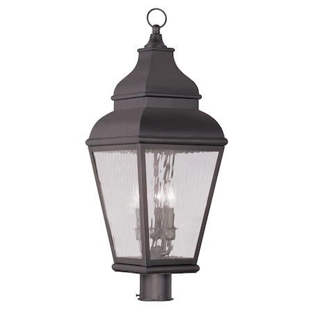 Exeter 3 Light Bronze Outdoor Post Top L MPN:2606-07