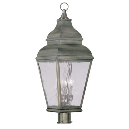 Exeter 3 Light Vintage Pewter Outdoor Po MPN:2606-29