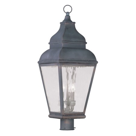 Exeter 3 Light Charcoal Outdoor Post Top MPN:2606-61