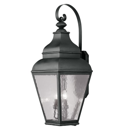 Exeter 4 Light Black Outdoor Wall Lanter MPN:2607-04