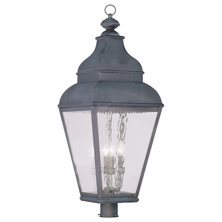 Exeter 4 Light Charcoal Outdoor Post Top Lantern MPN:2608-61