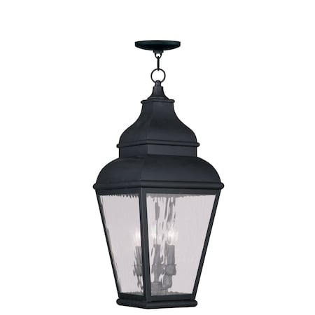 Exeter 3 Light Black Outdoor Pendant Lan MPN:2610-04