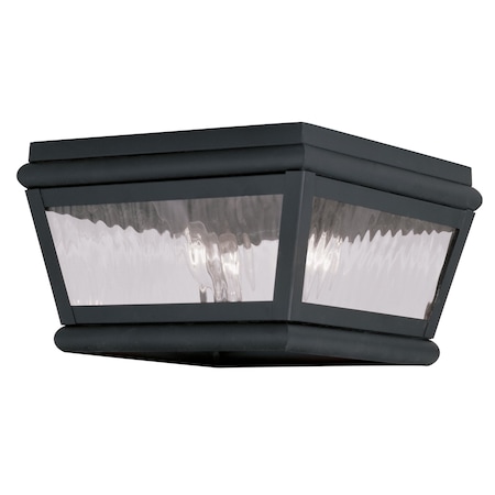 Exeter 2 Light Black Outdoor Ceiling Mount MPN:2611-04