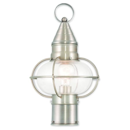 Newburyport 1 Light Brushed Nickel Outdoor Post Top Lantern MPN:26902-91