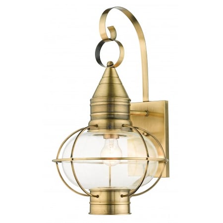Antique Brass Outdoor Wall Lantern, 1 Lig MPN:26904-01