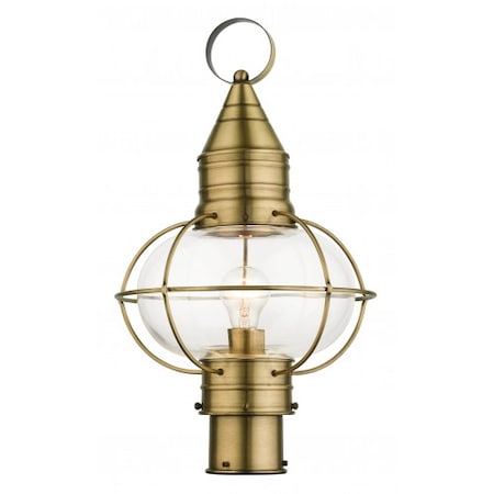 Antique Brass Outdoor Post Top Lantern, 1 MPN:26905-01