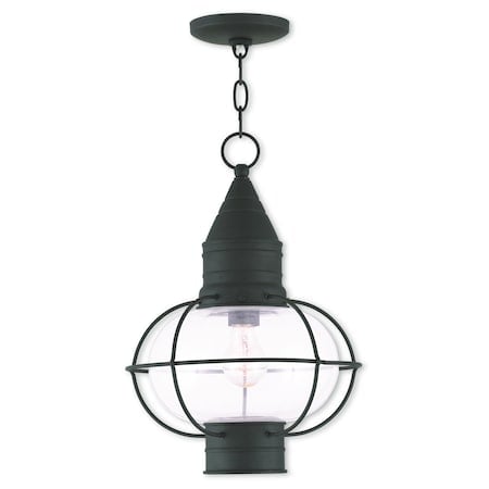 Newburyport 1 Light Black Outdoor Pendant Lantern MPN:26906-04